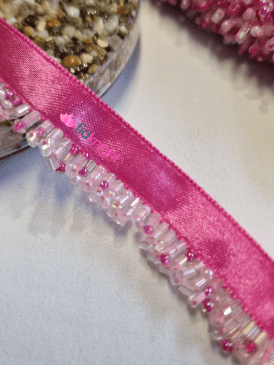 Beaded Trim Decoration- Barbie Pink TS18 BBPN