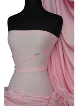 Clearance 100% Cotton Interlock Knit Soft Jersey T-Shirt Fabric- Baby Pink
