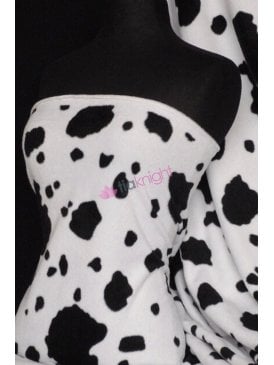Clearance Polar Fleece Anti Pill Washable Soft Fabric- Cows Spots
