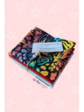 Fat Quarter Cotton Crafting Bundle x Brights 5 Pieces