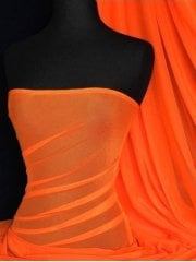 LT Power Mesh 4 Way Stretch Material- Flo Orange 109 LT FLOR