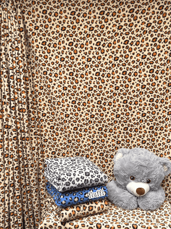 Polar Fleece Anti Pill Washable Soft Fabric- Cheetah SQ500