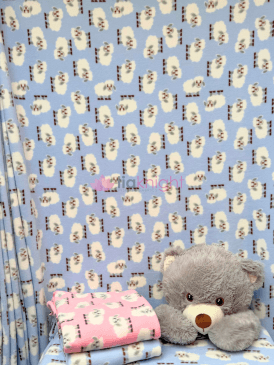Polar Fleece Anti Pill Washable Soft Fabric- Farm Sheep SQ426