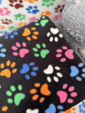 Polar Fleece Anti Pill Washable Soft Fabric- Multi Paws Q396B