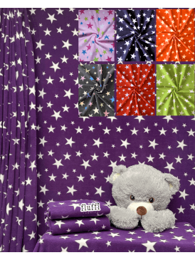 Polar Fleece Anti Pill Washable Soft Fabric- Twinkle Stars Print- SQ351