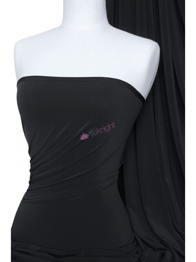 Silk Touch 4 Way Stretch Fabric- Black Q53 BK
