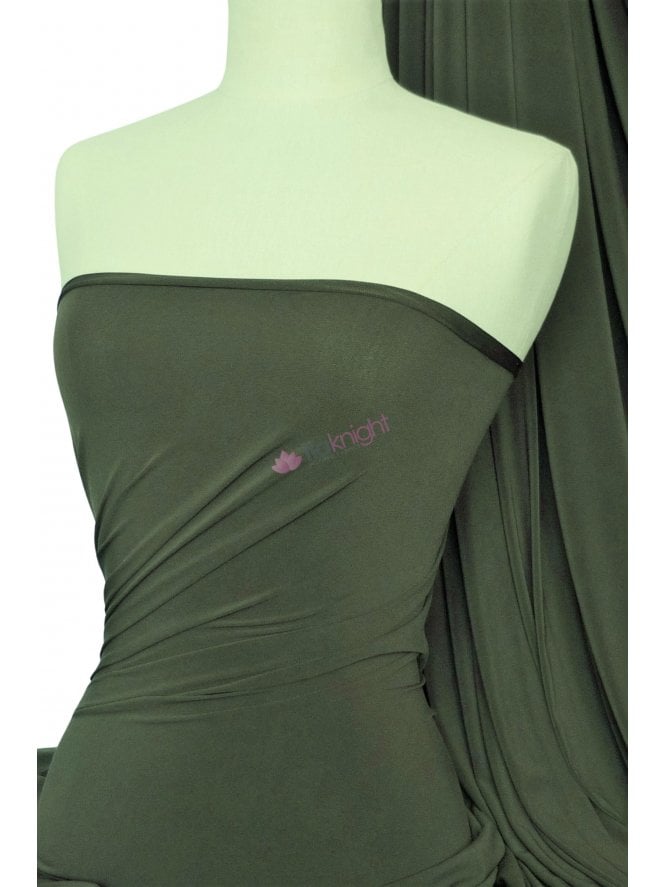 Soft Touch Stretchy Fabric- Khaki Q36 KH